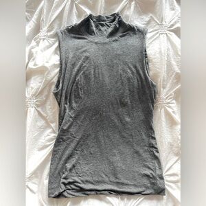 Velvet cotton blend turtleneck top